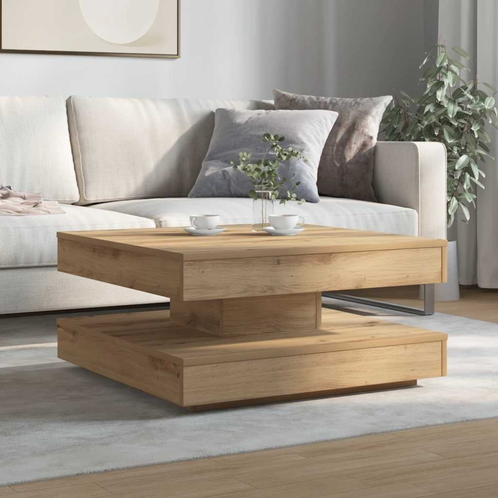 La Rotation — Table basse rotative en chêne artisanal