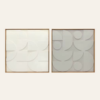 Le Relief — Lot de 2 tableaux muraux 3D en bois géométrique
