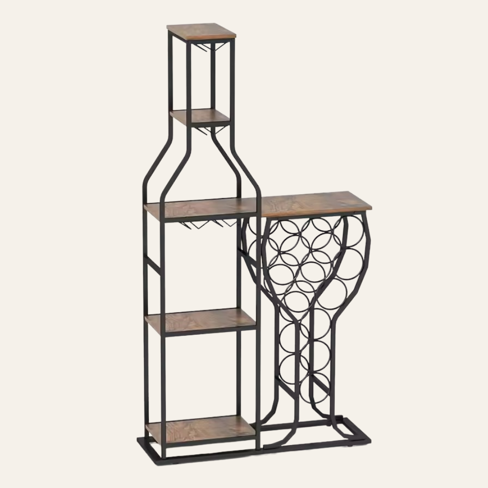 L'Exposition — Meuble à vin design avec porte-verres suspendu