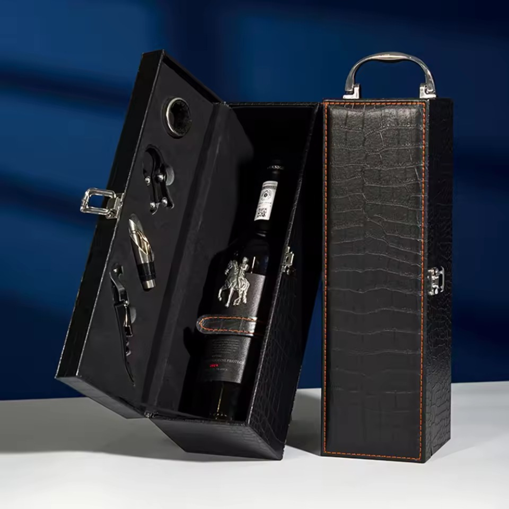 L'Écrin — Coffret de transport pour bouteille de vin avec accessoires