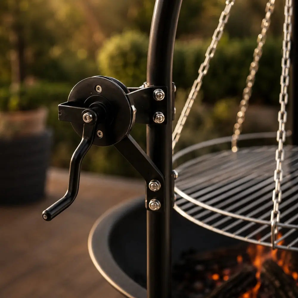 L'Originel — Brasero avec grille de cuisson réglable en acier 