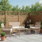 Le Salon — Salon de jardin 4 places effet rotin