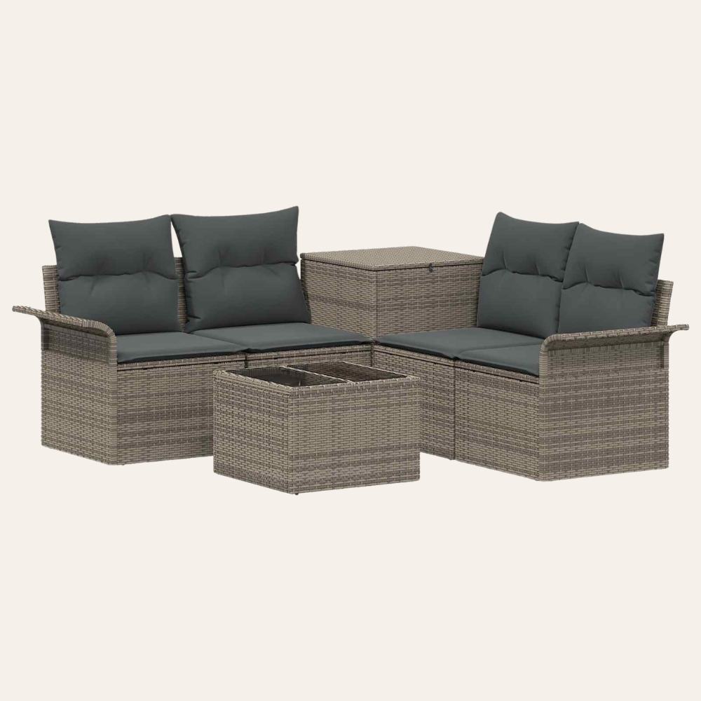 Le Patio — Salon de jardin modulable en poly rotin