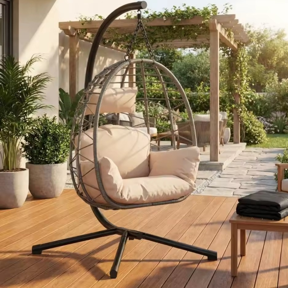 Le Nid — Fauteuil suspendu en rotin