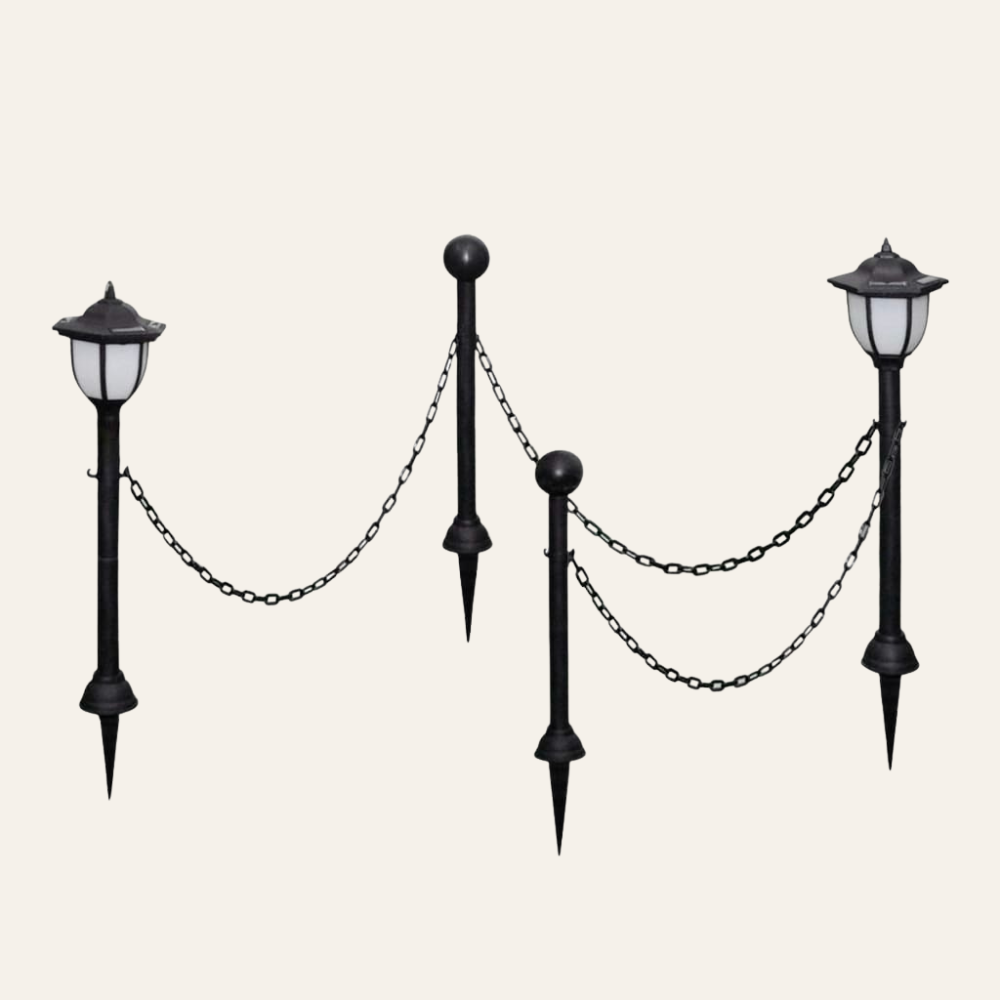 Le Balisage — Clôture décorative avec 2 lampes solaires LED