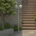 Le Majestueux — Lampadaire de jardin double en acier 220 cm